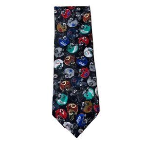 NFL Pro Football Helmets Men's Tie Team Helmets Superbowl Tie Black Multi